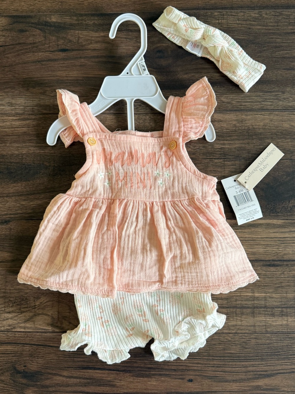 Catherine Malandrino Peach and Cream Girls 3-Piece Matching Set